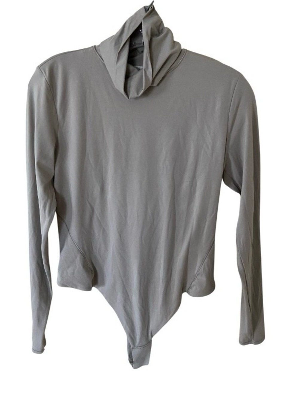 Lululemon Wundermost Ultra soft Nulu Gray Long Sleeve Turtleneck Bodysuit size L